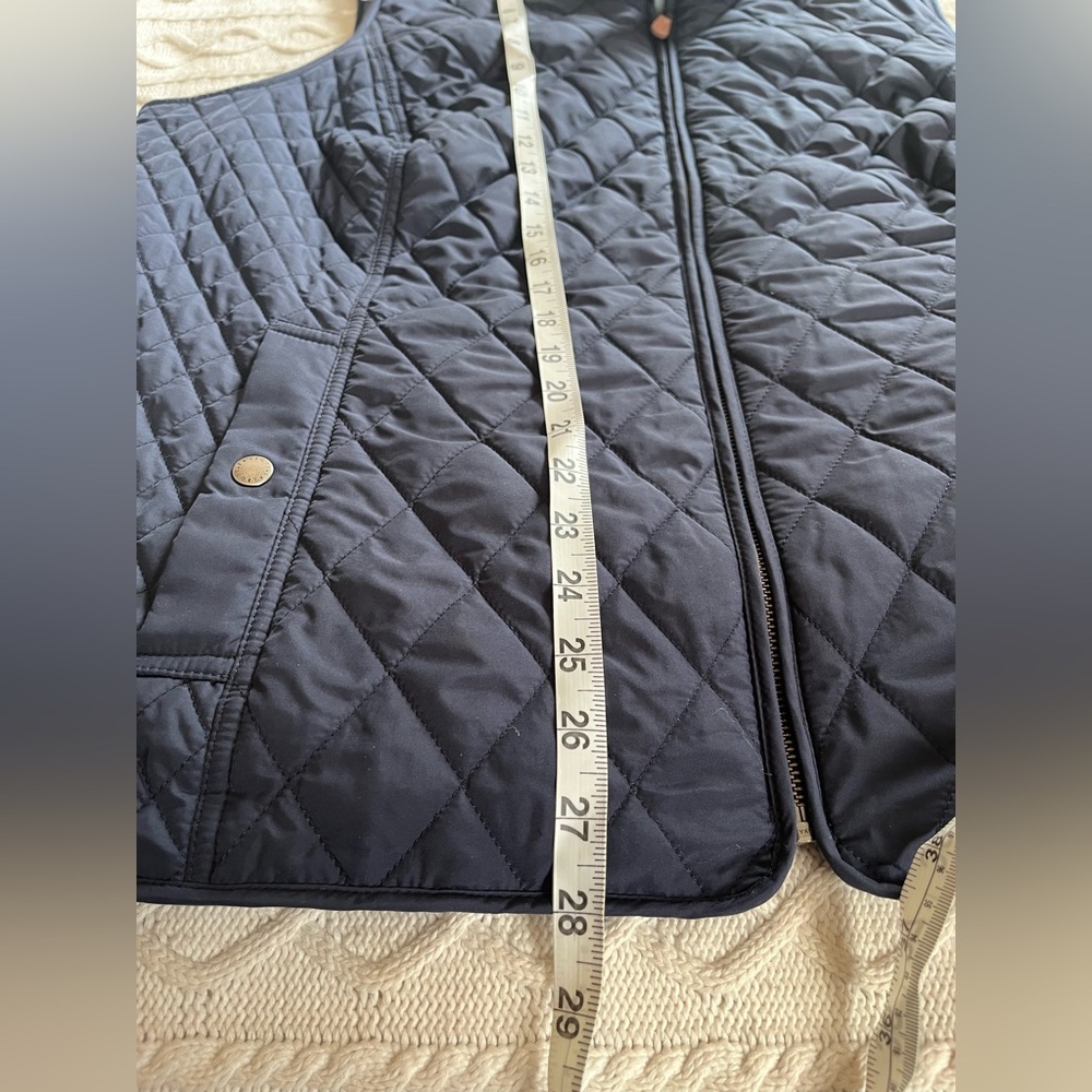 Talbots Navy Quilted Zip-Front Vest - Picture 5 of 16